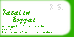 katalin bozzai business card